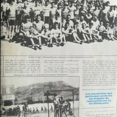 Séptimas jornadas de ciclismo infantil organizadas por la Federación Española de Ciclismo – Madrid, 1985