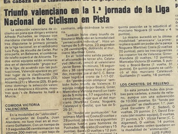 Liga Nacional de Ciclismo en Pista – 1987
