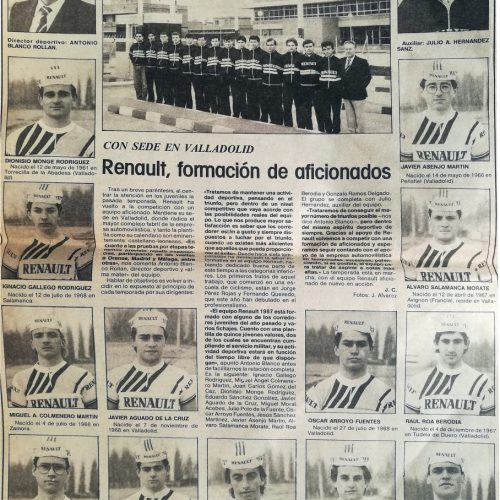 Equipo Renault de aficionados, Valladolid 1987