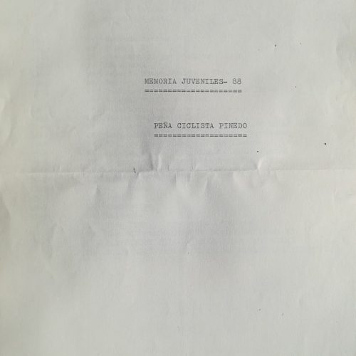 Memoria del equipo Juan Giner (PC Ciclista Pinedo, Valencia) del año 1988