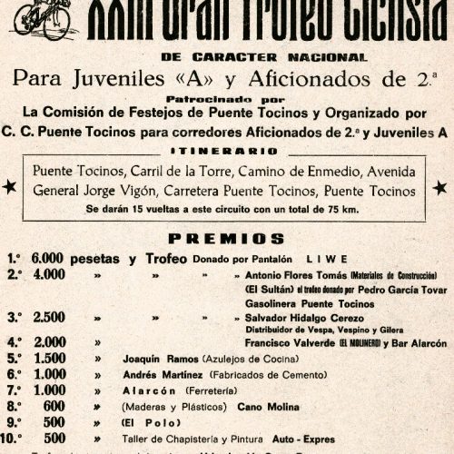 Carteles de carreras en Murcia en 1977