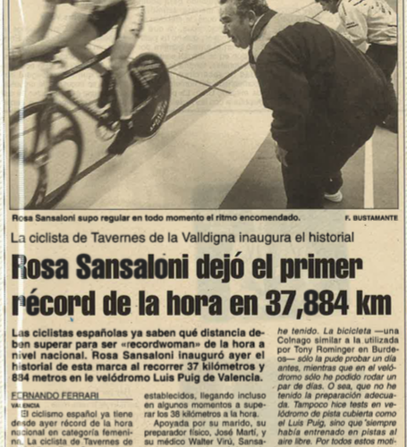 Récord de la hora nacional femenino de Rosa Sansaloni – Valencia 1995