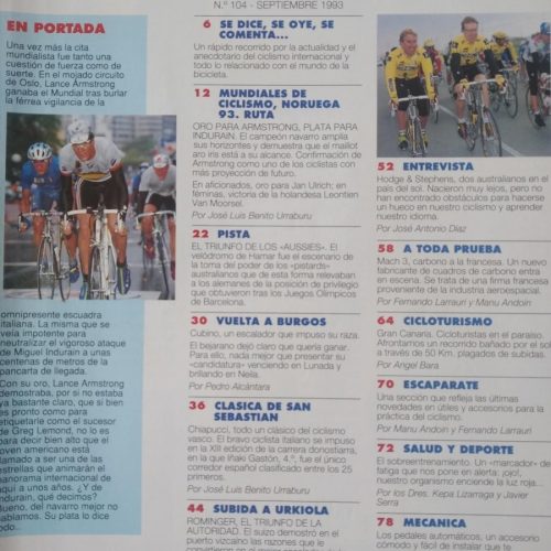 Revista Ciclismo a fondo – Septiembre 1993