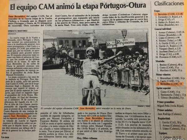 Vuelta Ciclista a Granada – etapa Otura 1990