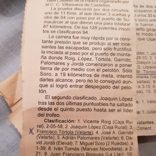 Juveniles en Vilanova de Castelló (Valencia) – 1994