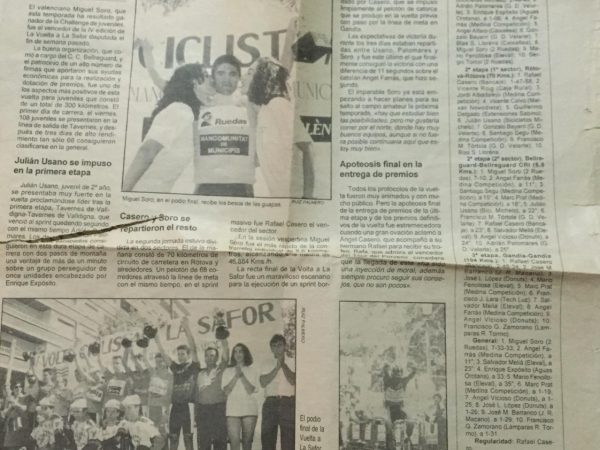 Volta la Safor para juveniles, Gandía (Valencia) – 1994