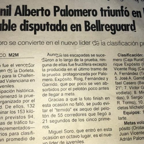Carrera juveniles en Bellreguard (Valencia) – 1994