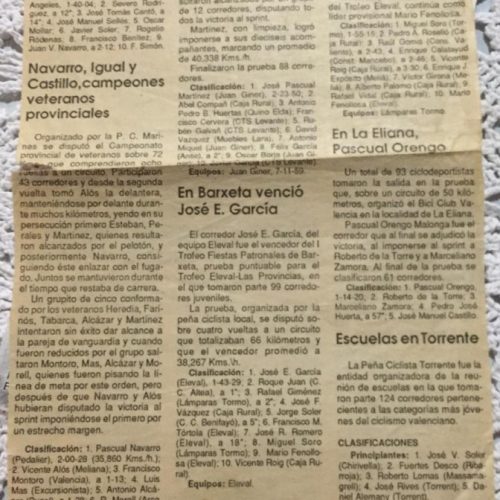 Cadetes en Albaida (Valencia) – 1992