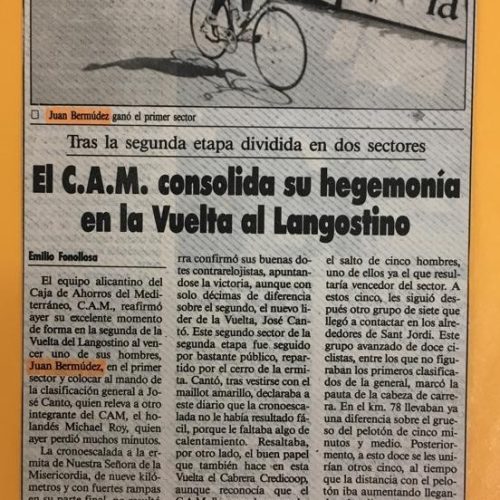 XVIII Vuelta al Langostino para aficionados, Vinaroz (Castellón) – 1991
