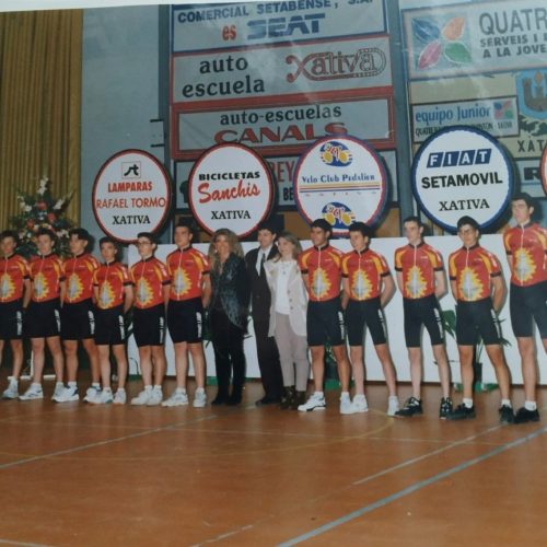 Presentación de los equipos ciclistas del Velo Club Pedalier de Xàtiva (Valencia) – 1995