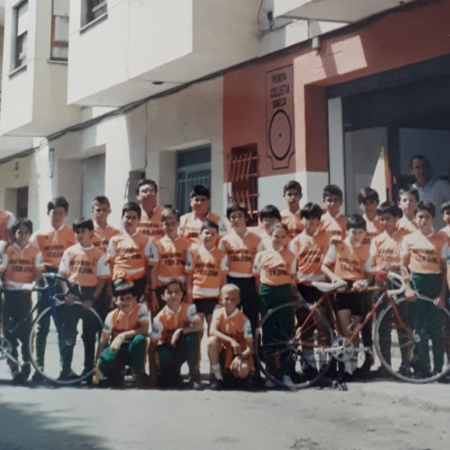 Presentación de la Escola Ciclista de Sueca (Valencia) del año 1988
