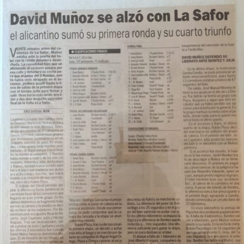 Volta a la Safor para juveniles del año 1997 – Gandia (Valencia)