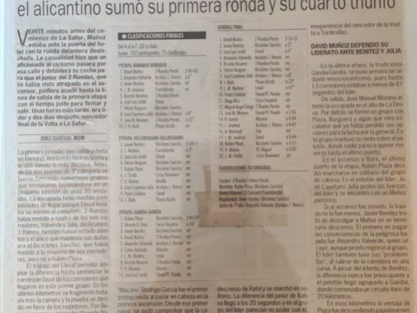 Volta a la Safor para juveniles del año 1997 – Gandia (Valencia)