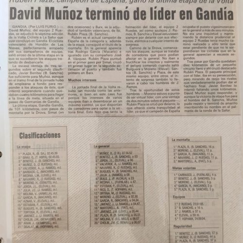 Volta a la Safor para juveniles del año 1997 – Gandia (Valencia)