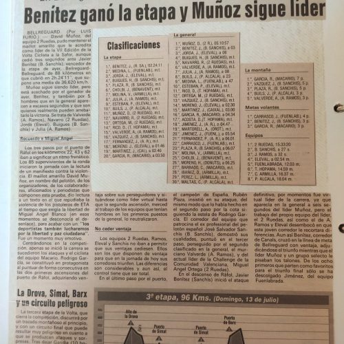 Volta a la Safor para juveniles del año 1997 – Gandia (Valencia)