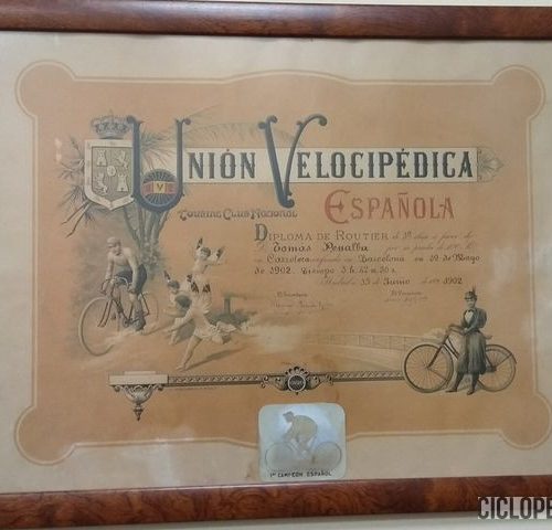 Diploma de Routier a Tomás Penalba en 1902 – Barcelona