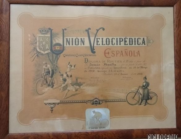 Diploma de Routier a Tomás Penalba en 1902 – Barcelona
