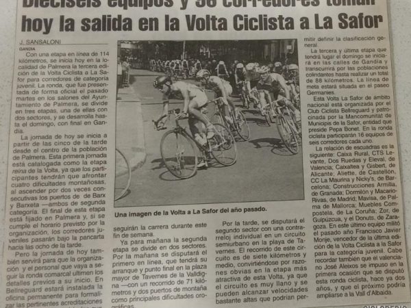 Volta la Safor para juveniles, Gandía (Valencia) – 1993