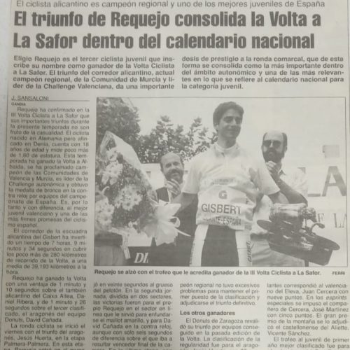 Volta la Safor para juveniles, Gandía (Valencia) – 1993