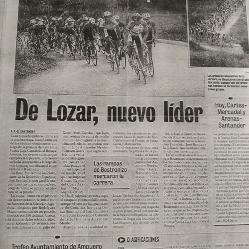 XIII Vuelta a Besaya (Cantabria) para juveniles – 1999