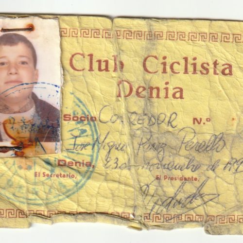 Carnet de socio del Club Ciclista Dénia (Alicante) – 1993