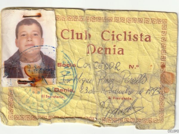 Carnet de socio del Club Ciclista Dénia (Alicante) – 1993