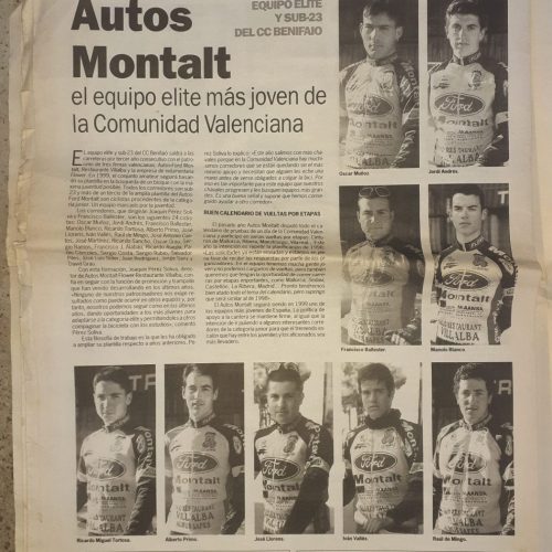 Presentación del equipo Autos Motalt amateur del año 1999 – Benifaió (Valencia)