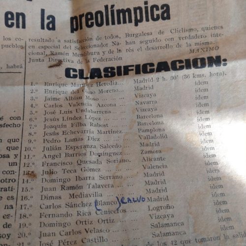 Carrera preolímpica en Soria juveniles, 1970
