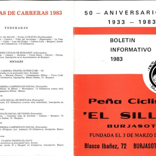 50 aniversario de la Peña El Sillín, Burjassot (Valencia) – 1983