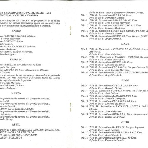 50 aniversario de la Peña El Sillín, Burjassot (Valencia) – 1983