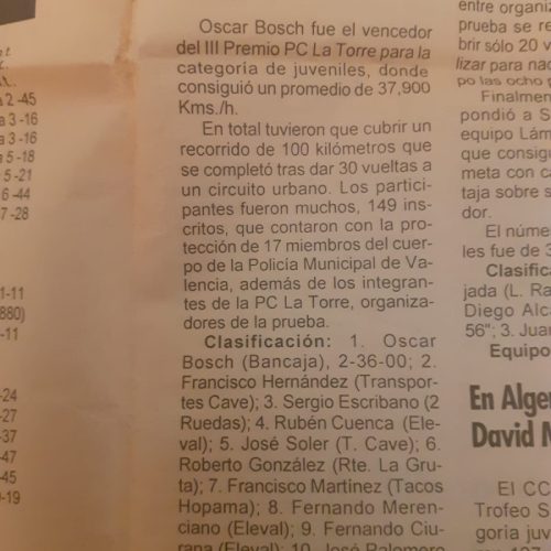 Juveniles en La Torre (Valencia) – 1995