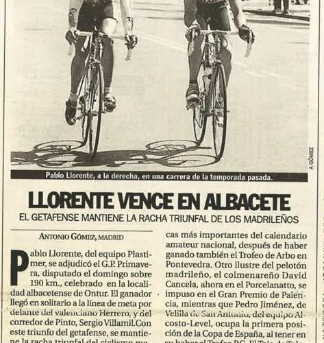 GP Primavera para aficionados en Ontur (Albacete) – 1998
